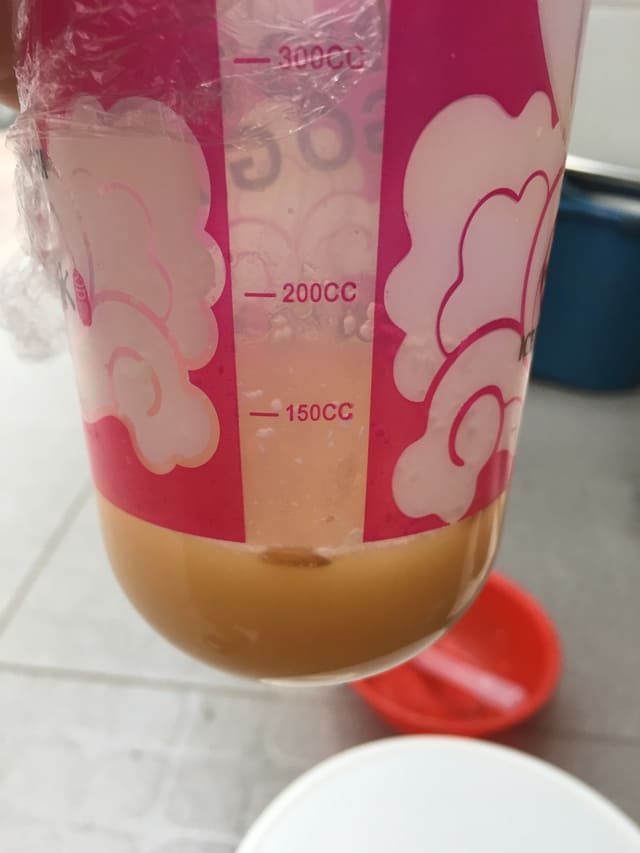 Cup of bokashi juice